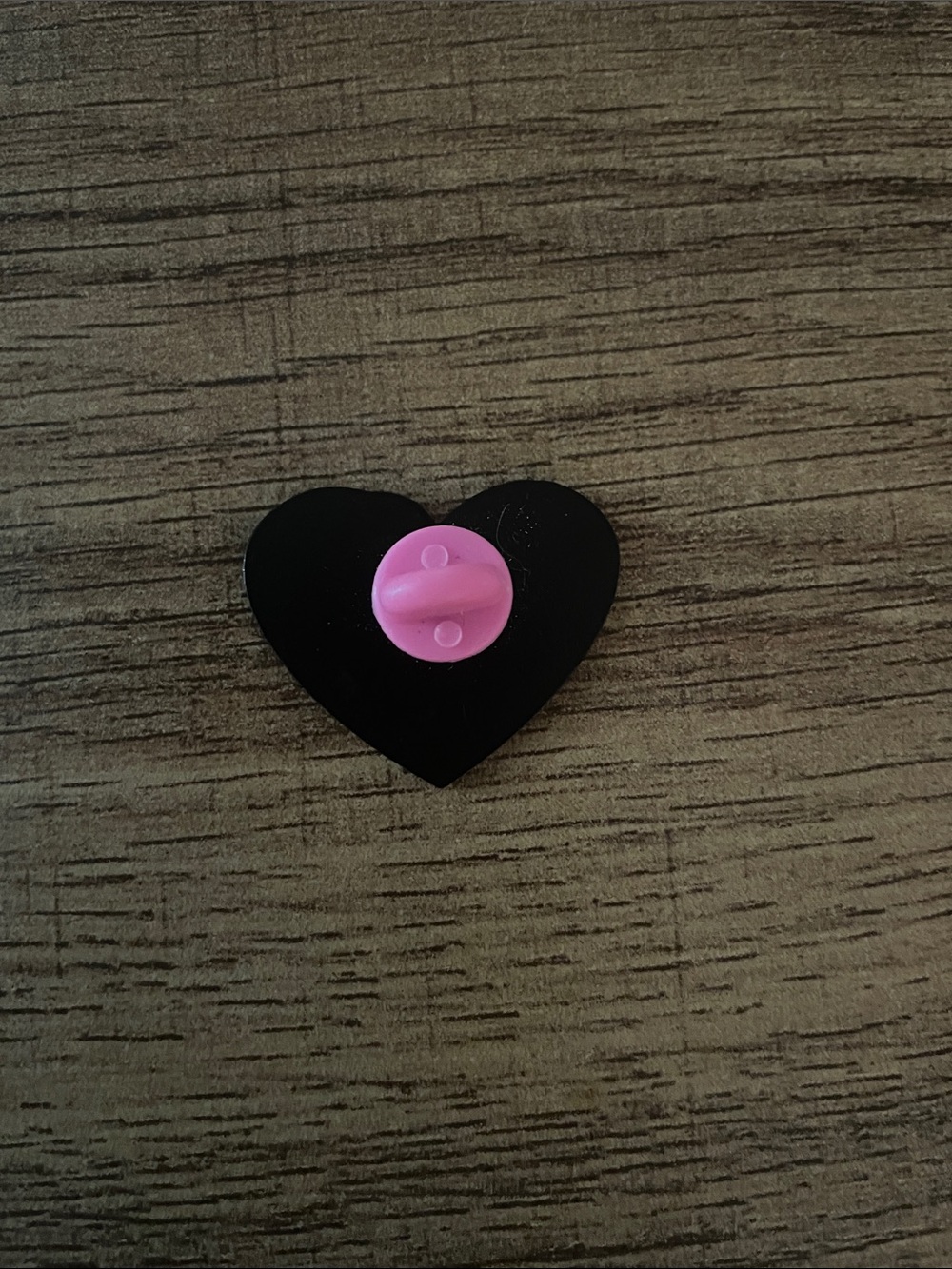 Heart Scream Enamel Pin in Pink & Black - Picture 2 of 2